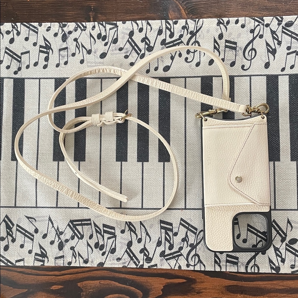 Bandolier Donna Side Slot Cream Phone Case Adjustable Crossbody